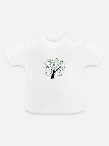 Der wundervolle Baum - Baby Bio-T-Shirt mit Rundhals - Weiß