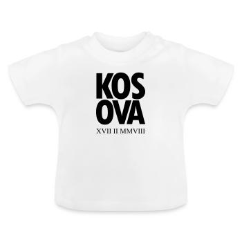 Jour de l’indépendance de KOSOVA - T-shirt bio col rond Bébé - blanc - Devant
