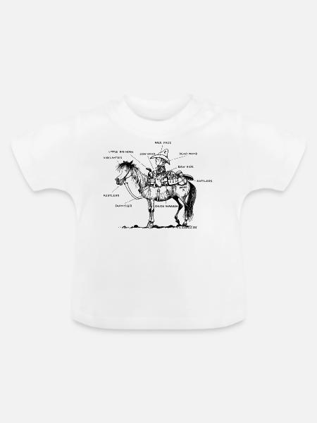 Thelwell Cartoon Bescheribung Westernpferd - Baby Bio-T-Shirt mit Rundhals - Weiß