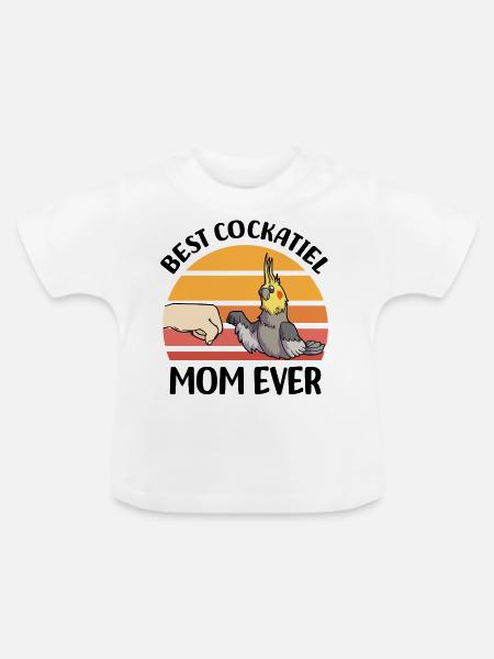 Nymphensittich - Baby Bio-T-Shirt mit Rundhals - Weiß