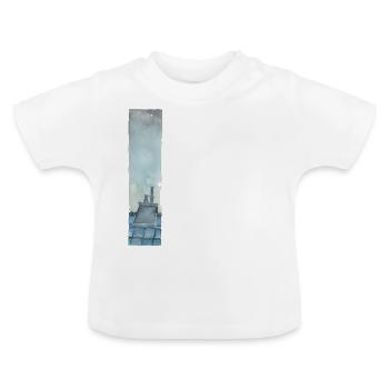 Sterne am Abend - Baby Bio-T-Shirt mit Rundhals - Weiß - Vorne