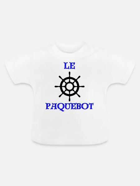 Der Liner - Baby Bio-T-Shirt mit Rundhals - Weiß