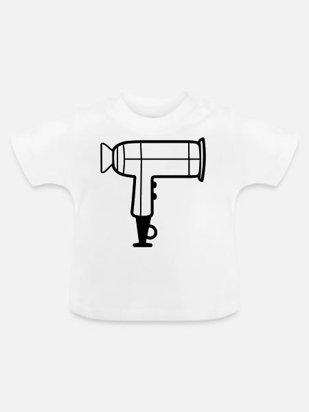 Föhn - Baby Bio-T-Shirt mit Rundhals - Weiß