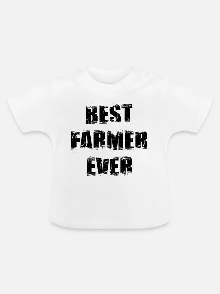 Bester Bauer - Baby Bio-T-Shirt mit Rundhals - Weiß