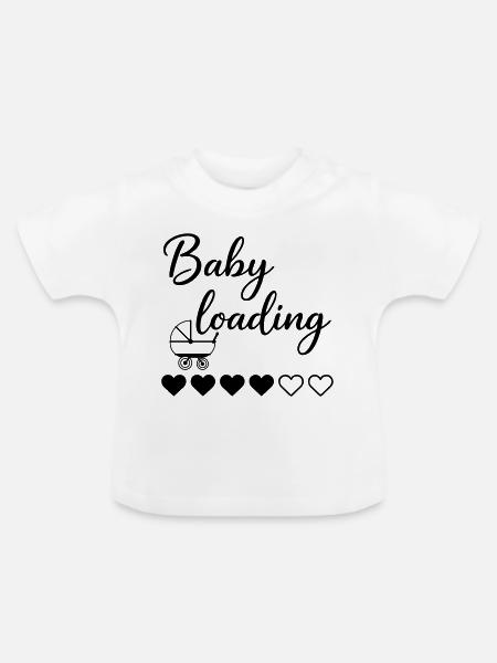 Baby Loading - Baby Bio-T-Shirt mit Rundhals - Weiß