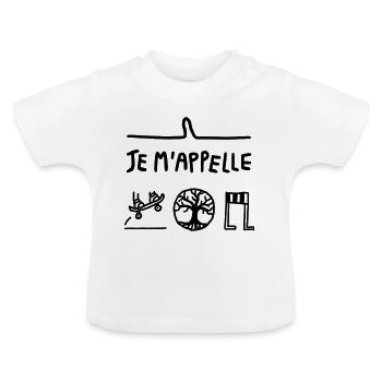 OLIVIER - T-shirt bio col rond Bébé - blanc - Devant