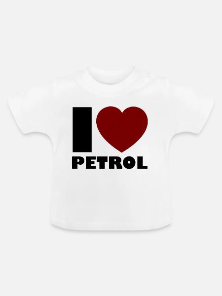 Die Benzin Autofahrer - Baby Bio-T-Shirt mit Rundhals - Weiß