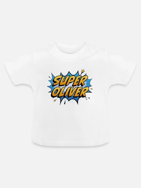 Super Oliver - Baby Bio-T-Shirt mit Rundhals - Weiß