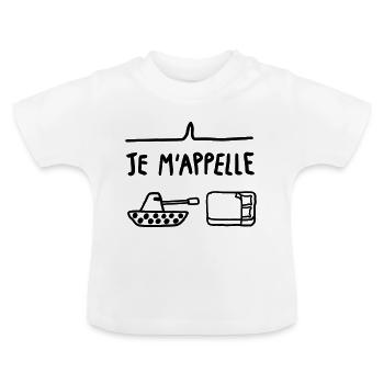 CHARLIE - T-shirt bio col rond Bébé - blanc - Devant