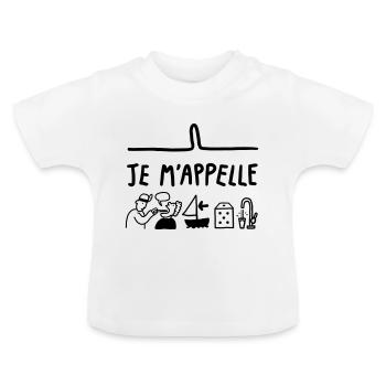 AMADEO - T-shirt bio col rond Bébé - blanc - Devant
