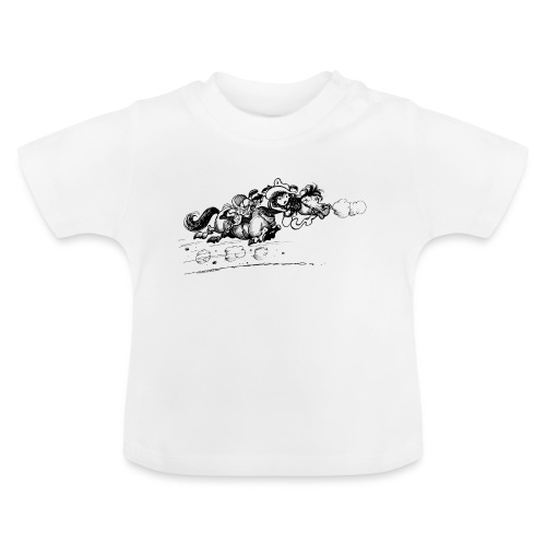 Thelwell 'Western Pny run away' - Baby Organic T-Shirt with Round Neck