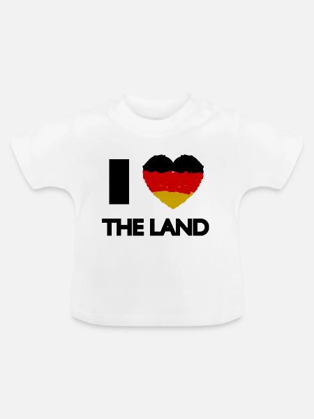 Ich liebe Deutschland - Baby Bio-T-Shirt mit Rundhals - Weiß