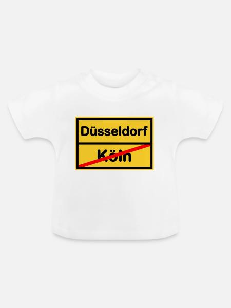Zuhause in Düsseldorf - Baby Bio-T-Shirt mit Rundhals - Weiß