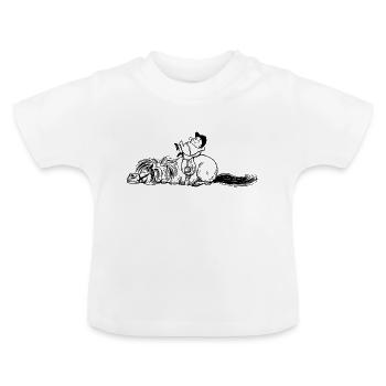Thelwell 'Pony is sleeping' - Baby Organic T-Shirt with Round Neck - white - Front