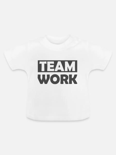 Die Team Arbeiter - Baby Bio-T-Shirt mit Rundhals - Weiß