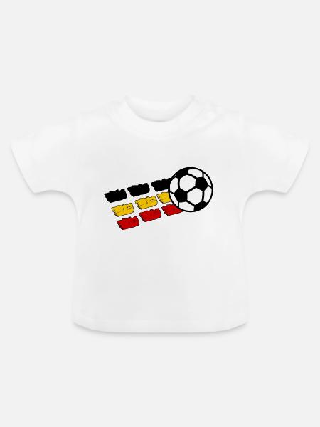 Belgische Fans - Baby Bio-T-Shirt mit Rundhals - Weiß