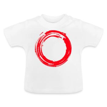 Soleil levant T-shirt Zen Motif de calligraphie - T-shirt bio col rond Bébé - blanc - Devant