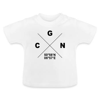 CGN ville natale coordonne cadeau Cologne Kölle - T-shirt bio col rond Bébé - blanc - Devant