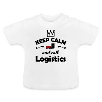 Logistics Team - Baby Organic T-Shirt with Round Neck - white - Front