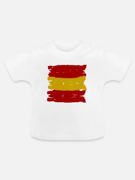 Das spanische Team - Baby Bio-T-Shirt mit Rundhals - Weiß