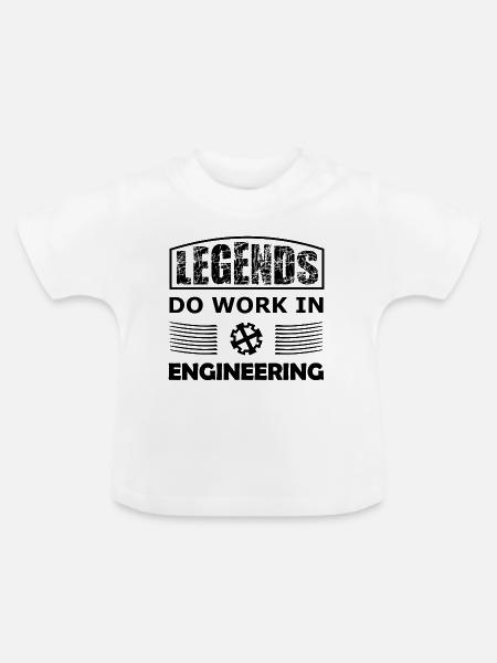 Die Engineering Profis - Baby Bio-T-Shirt mit Rundhals - Weiß