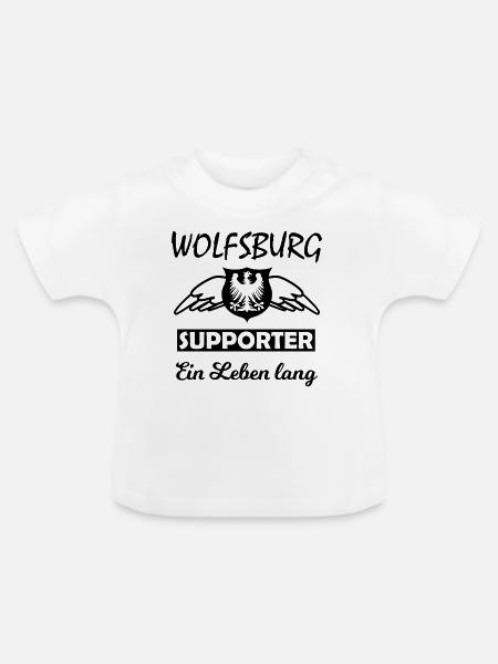 Die Stadt Wolfsburg - Baby Bio-T-Shirt mit Rundhals - Weiß