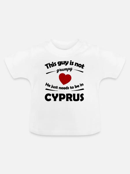 Urlaub in Zypern - Baby Bio-T-Shirt mit Rundhals - Weiß