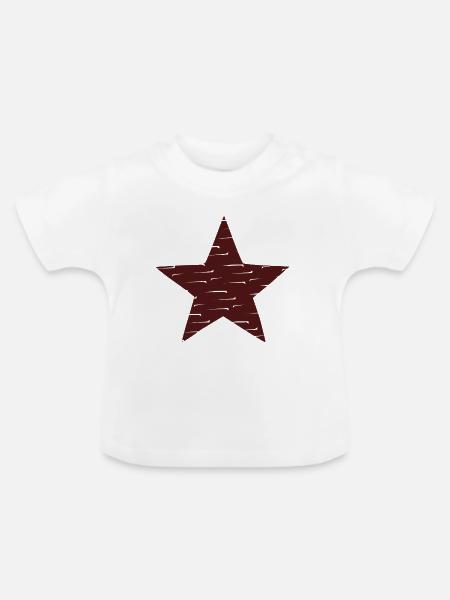 Stern und Sozialismus - Baby Bio-T-Shirt mit Rundhals - Weiß
