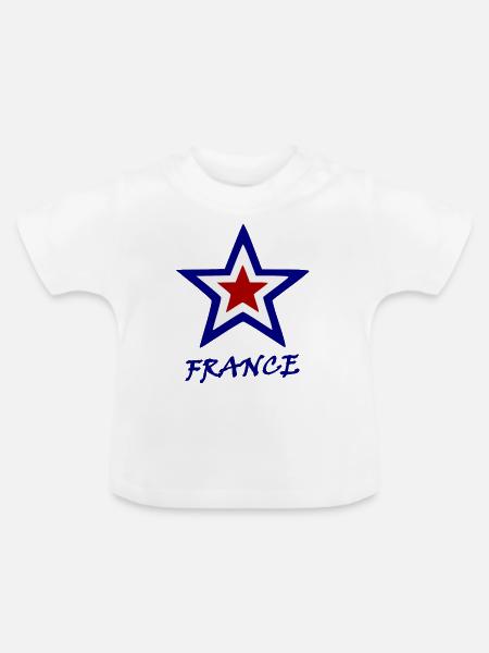Heimweh nach Frankreich - Baby Bio-T-Shirt mit Rundhals - Weiß