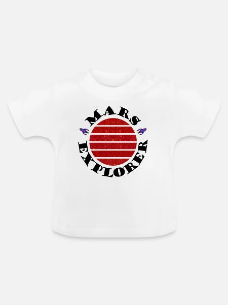 Die Entdecker des Mars - Baby Bio-T-Shirt mit Rundhals - Weiß