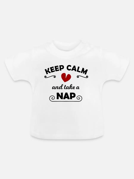 Schlafen und Erholung - Baby Bio-T-Shirt mit Rundhals - Weiß