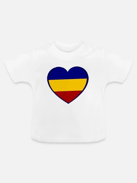 Die rumänische Liebe - Baby Bio-T-Shirt mit Rundhals - Weiß