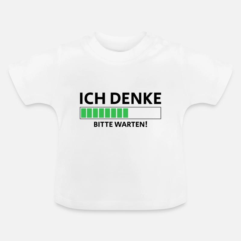 ORDINATEUR DE JEU NERD GEEK THINK T-SHIRT - T-shirt bio col rond Bébé - blanc