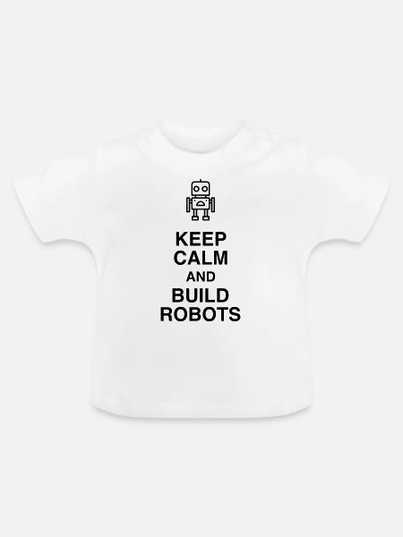 Robotik / Roboter / Robot / Robotics - Baby Bio-T-Shirt mit Rundhals - Weiß
