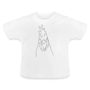 Coq Minimalisme - T-shirt bio col rond Bébé - blanc - Devant
