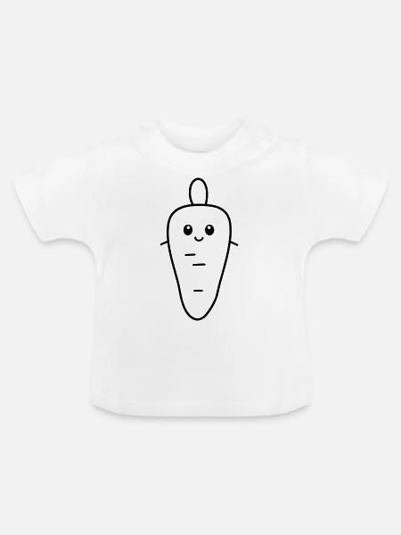 Karotte - Baby Bio-T-Shirt mit Rundhals - Weiß