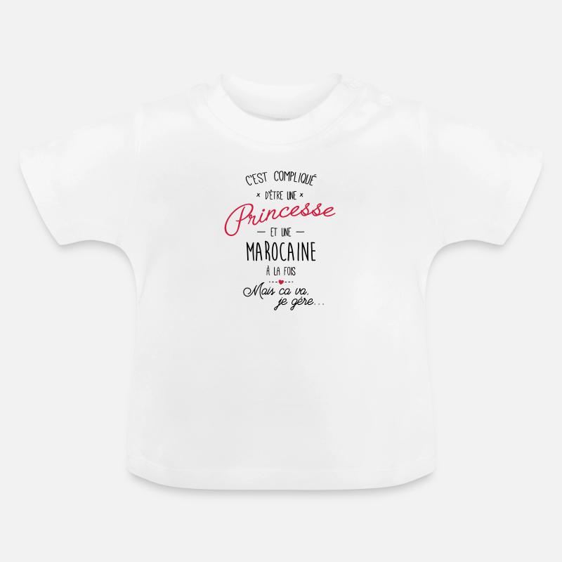 princesse et marocaine - T-shirt bio col rond Bébé - blanc
