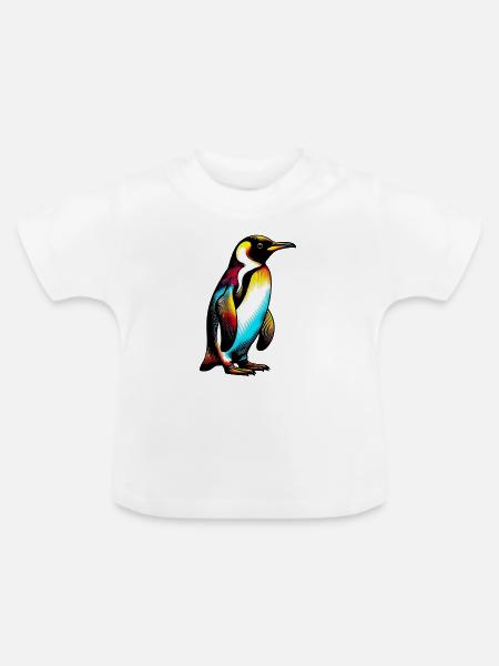 Pinguin - Baby Bio-T-Shirt mit Rundhals - Weiß