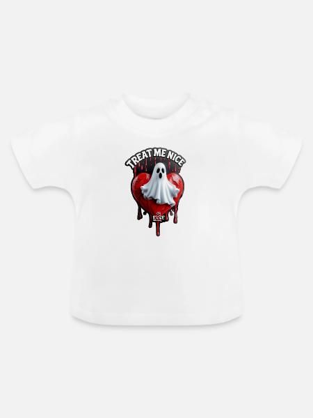 Behandle mich richtig, sonst...! - Baby Bio-T-Shirt mit Rundhals - Weiß