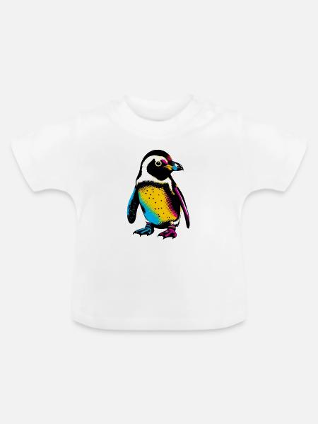 Pinguin - Baby Bio-T-Shirt mit Rundhals - Weiß