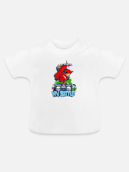 Breakdance | B-Boy | Hip Hop - Baby Bio-T-Shirt mit Rundhals - Weiß