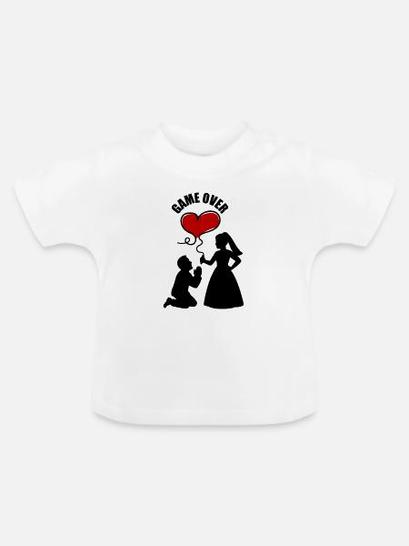 Brautpaar Ehepaar Hochzeit - Baby Bio-T-Shirt mit Rundhals - Weiß