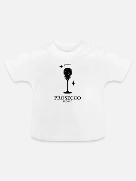 Glimmer Glas Design - Baby Bio-T-Shirt mit Rundhals - Weiß