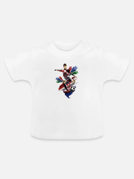 Croacia – Kroatien – Flaggen - Baby Bio-T-Shirt mit Rundhals - Weiß