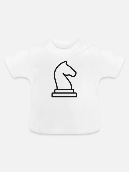 Symbol der Schachritterfigur - Baby Bio-T-Shirt mit Rundhals - Weiß