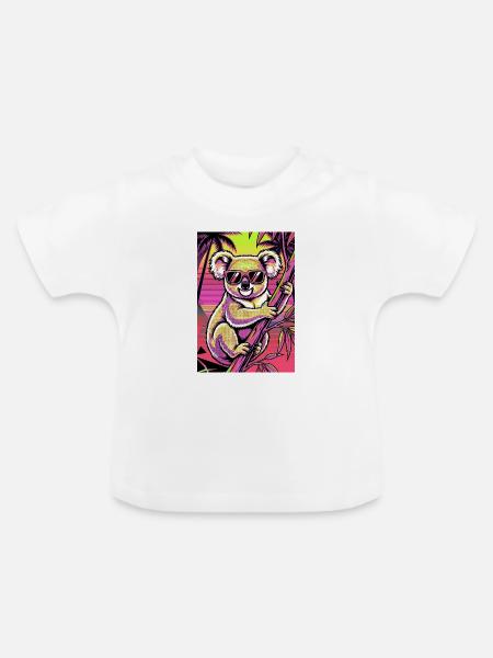 Koala - Baby Bio-T-Shirt mit Rundhals - Weiß
