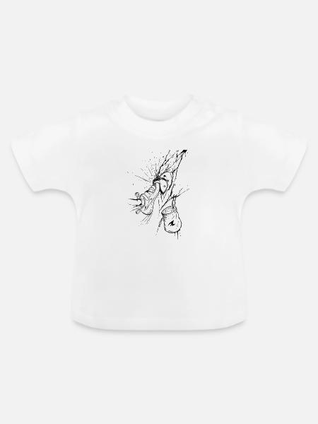 Bouldern - Baby Bio-T-Shirt mit Rundhals - Weiß