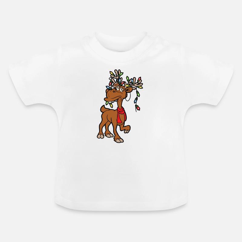 Noël - T-shirt bio col rond Bébé - blanc
