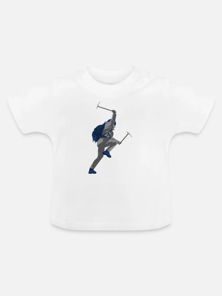 Bergsteiger - Baby Bio-T-Shirt mit Rundhals - Weiß