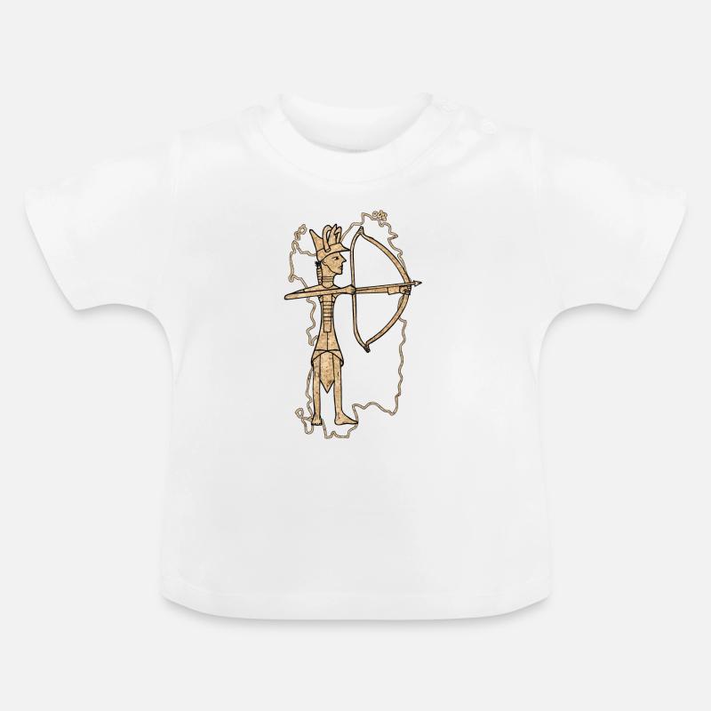 archer bronze sarde presse liège - T-shirt bio col rond Bébé - blanc